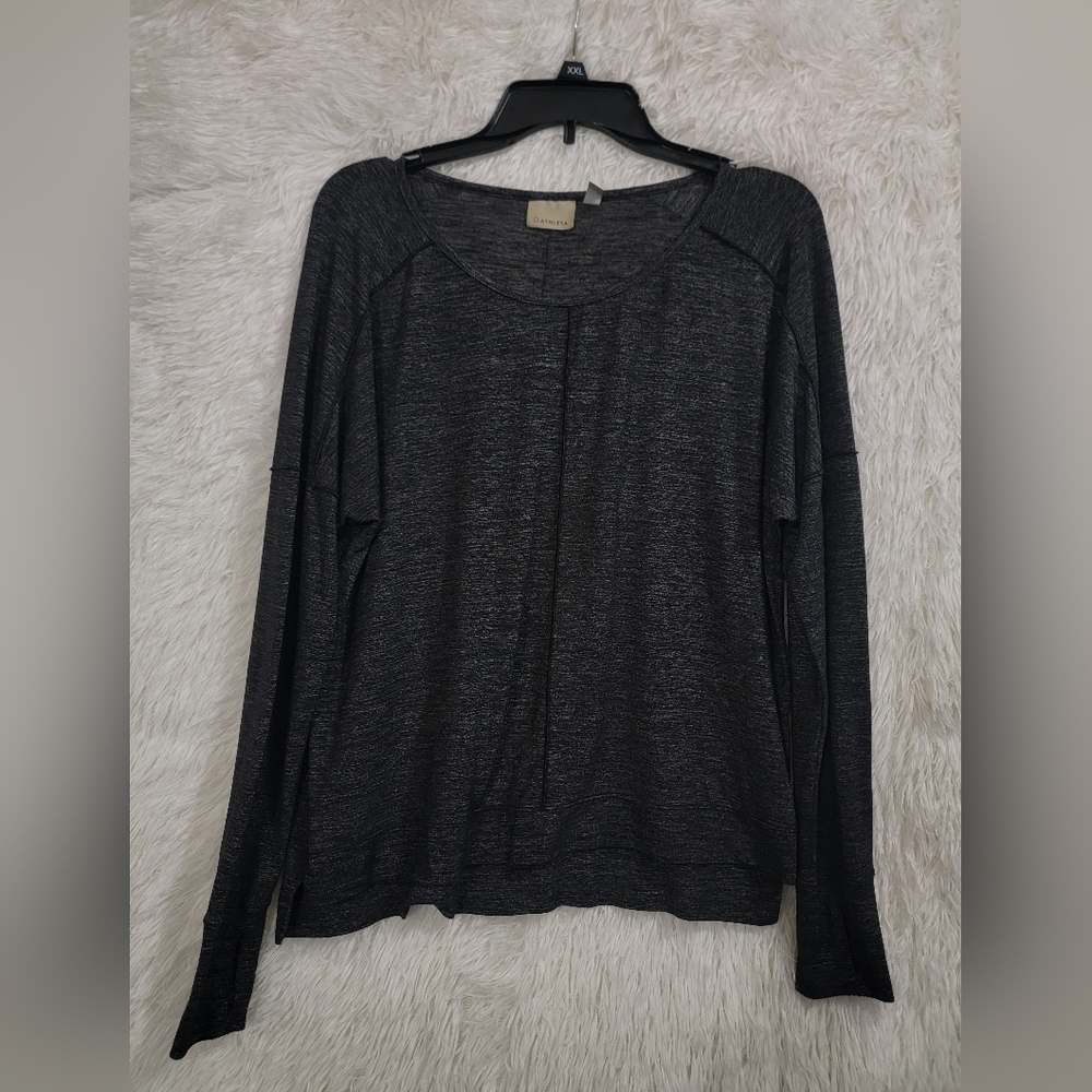 Athleta Odyssey  Simmer Long Sleeve SpaceDye Tee Small Cuff Thumb Hole